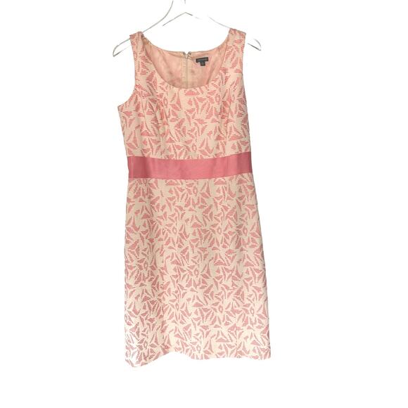 Ann Taylor Dresses & Skirts - Ann Taylor Pink Whimsical Spring Summer Sleeveless Bow Sheath Dress Size 10